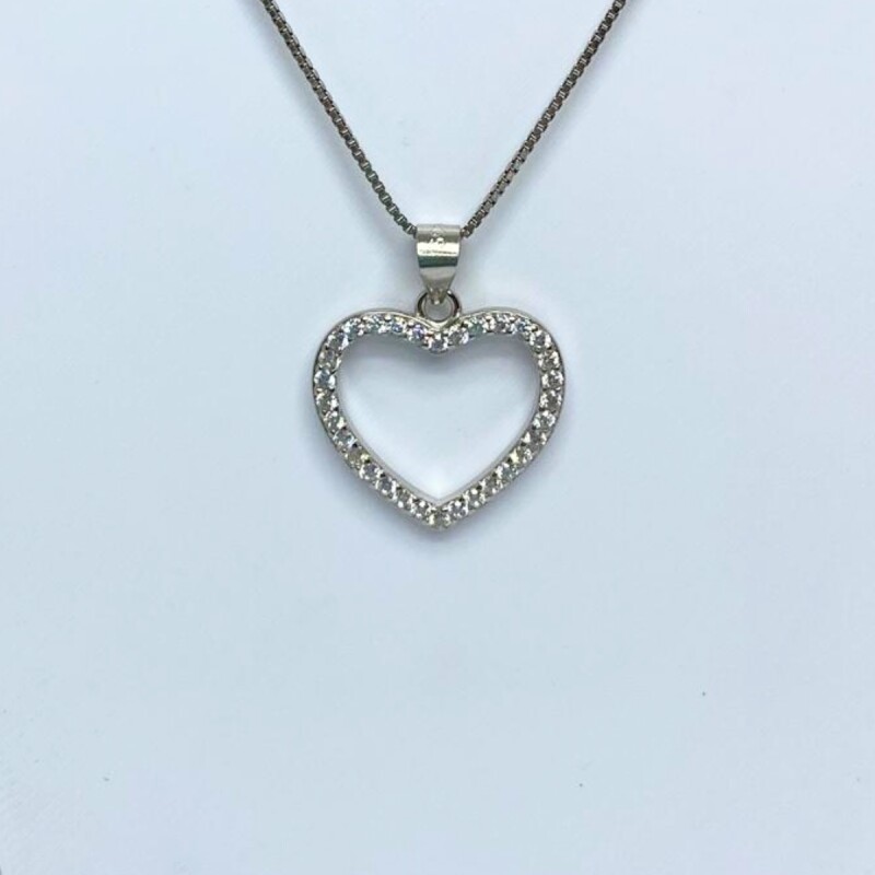 DIJE DE PLATA CORAZON CON CIRCONIAS L6dslf-01641-x3