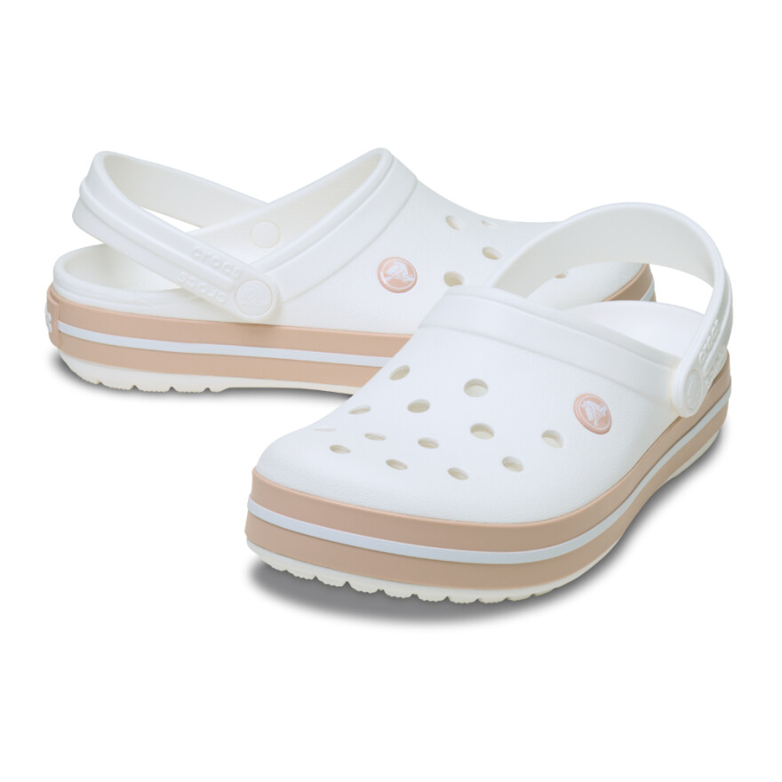 Crocs Crocband Clog - Unisex White/pink Caramel