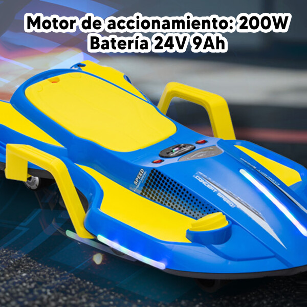 Auto Eléctrico A Batería Para Niños 24v 200w AZUL