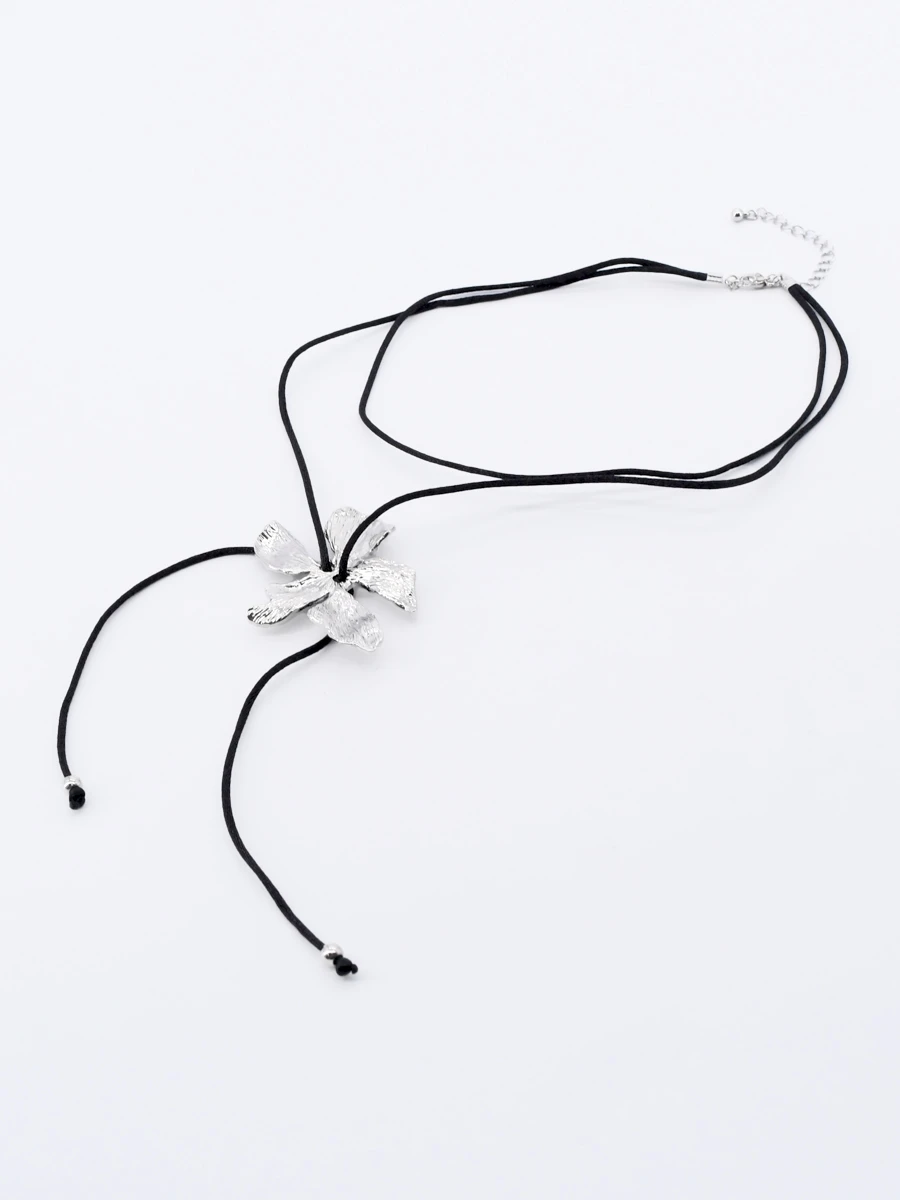CHOKER FLOR - PLATEADO 