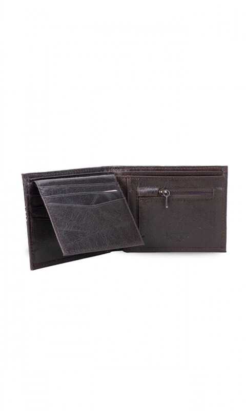 BILLETERA CUERO ISAAC CHOCOLATE