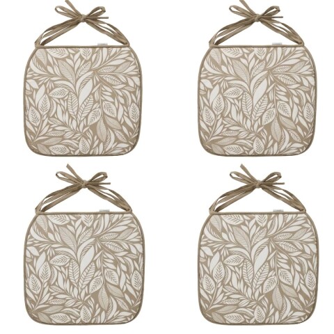 COJIN BEIGE ESTAMP P/SILLA 38X38X1.8CM 4PZAS Unica