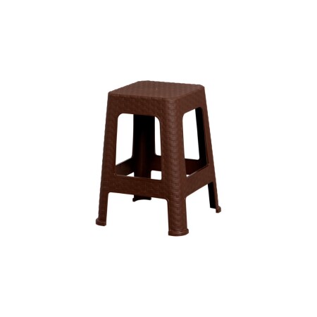 BANQUETA DE PLASTICO SIMIL RATTAN MARRON MARRÓN