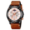 Reloj Skmei 9351BNWT para hombre con correa de cuero Marrón