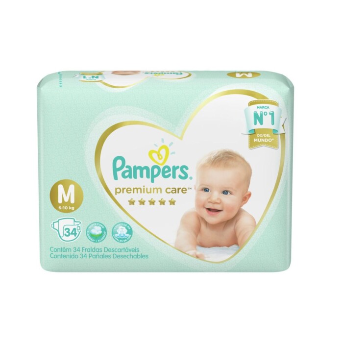 PAMPERS PREMIUM CARE MAXI MED PAQ. X 34 única