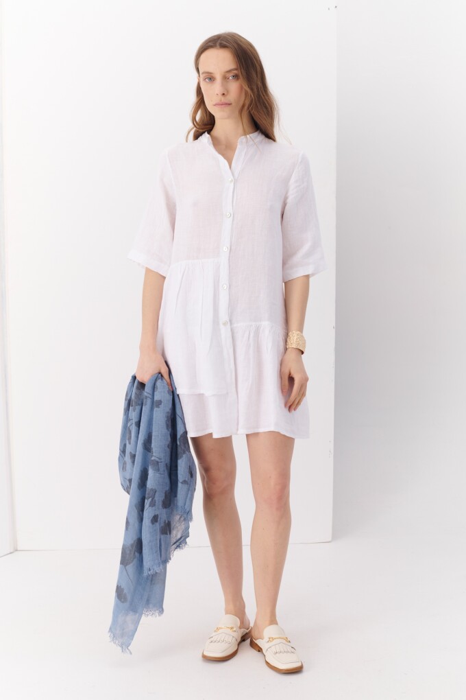 VESTIDO LINO STEP BLANCO