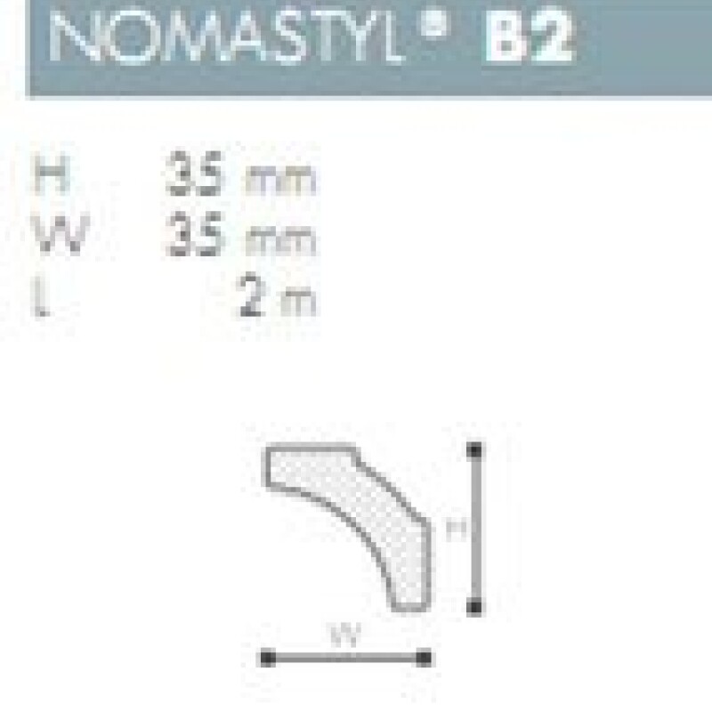 MOLDURA POLIESTIRENO NOMASTYL- B2 - 2 mts - N/A