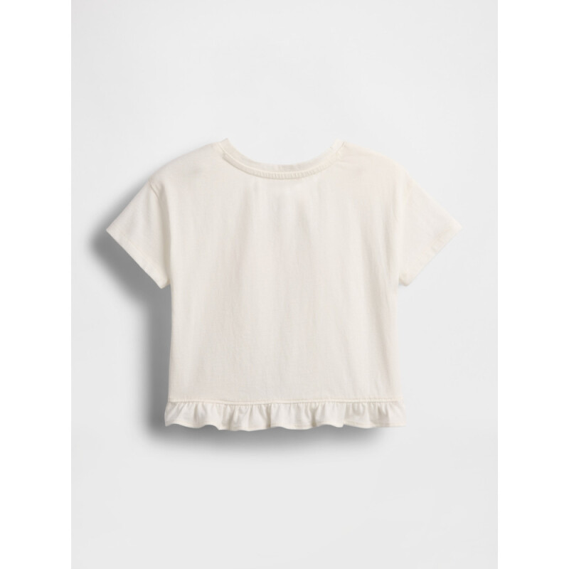 IE SS RUFFLE GR TEE NEW OFF WHITE