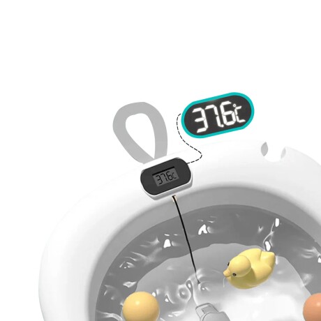 Bañito plegable con termometro y soporte Gris