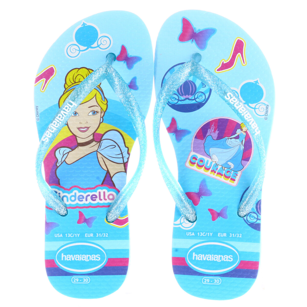 Sandalia de Niños Havaianas Kids Slim Princes - Celeste 