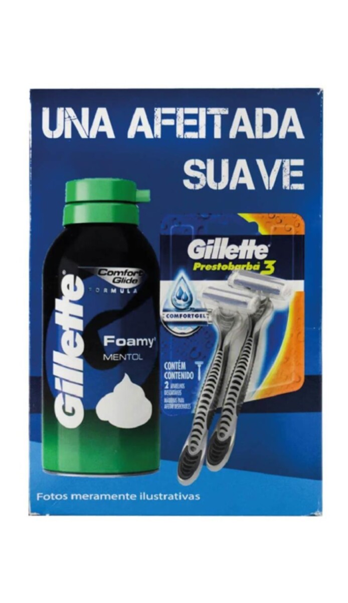 PACK AFEITAR GILLETTE PBB 3 + ESPUMA FOAMY 175 