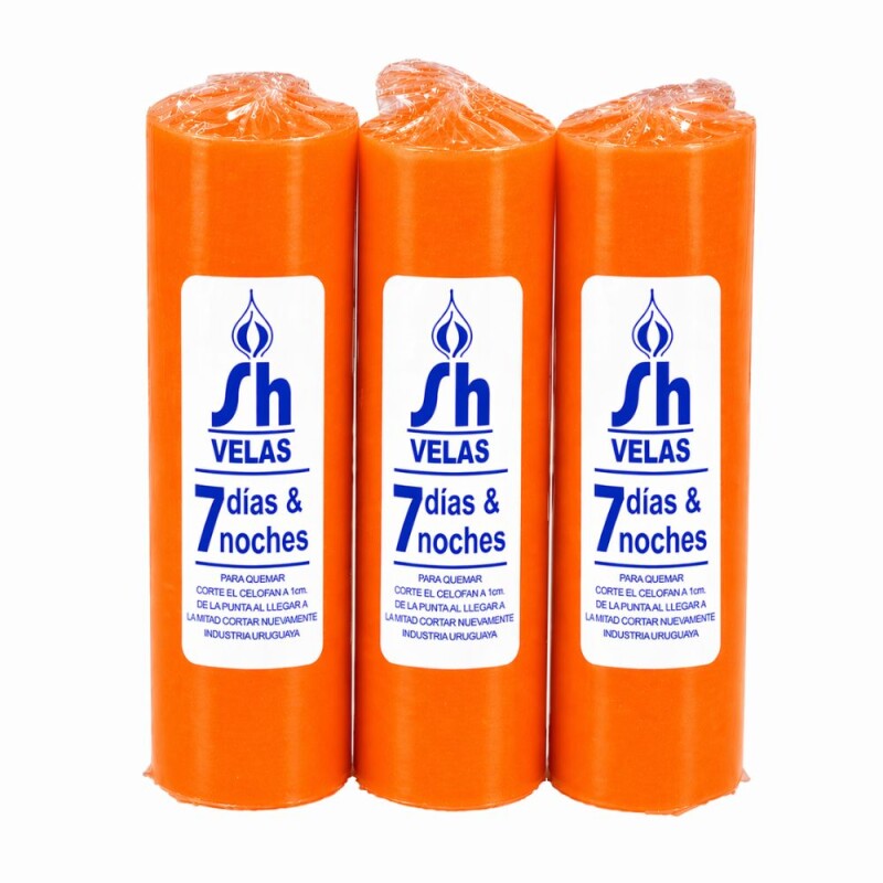 VELON 7 DIAS / 7 NOCHES LISO X12 Naranja