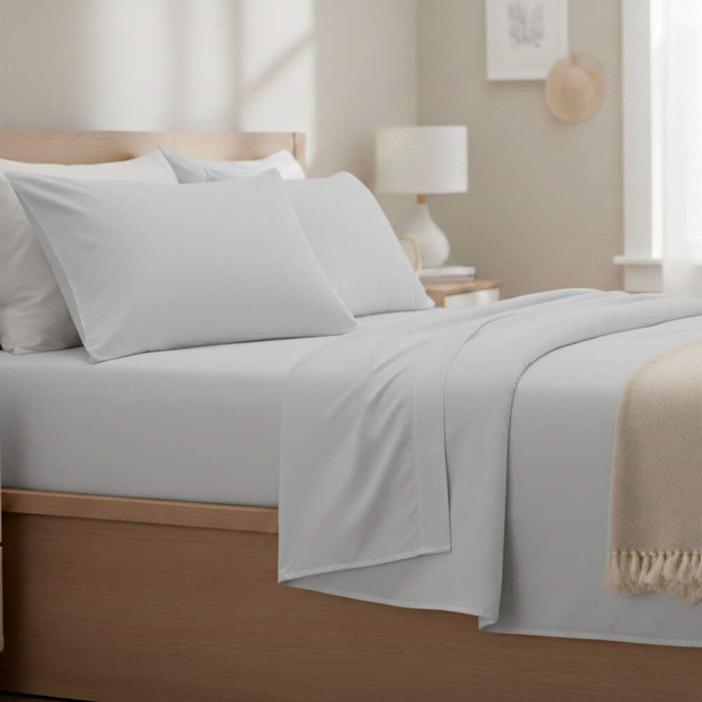 Juegos de Sabanas King 200 Hilos - Pilar Beige Gris