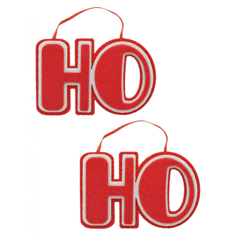 ADORNO NAVIDEÑO LETRAS X2 HO HO 15X10CM 21072 Q240 ADORNO NAVIDEÑO LETRAS X2 HO HO 15X10CM 21072 Q240