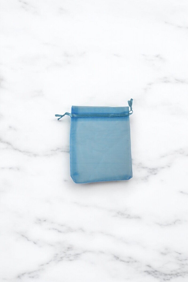 Bolsa organza 8x11 cm. - TURQUESA 
