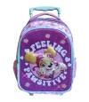 Mochila Infantil 3D con Carro Tafeta Grande 40 x 30 cm Paw Patrol Skye Fucsia