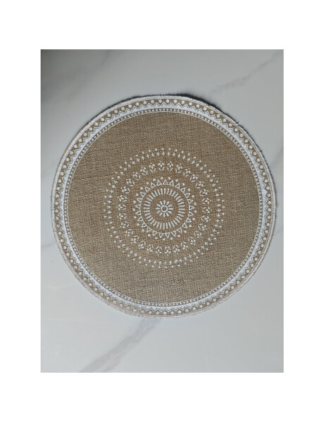 INDIVIDIUAL YUTE D38CM NATURAL/BLANCO INDIVIDIUAL YUTE D38CM NATURAL/BLANCO