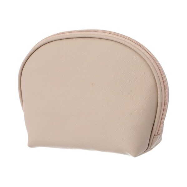 Necessaire semicircular beige