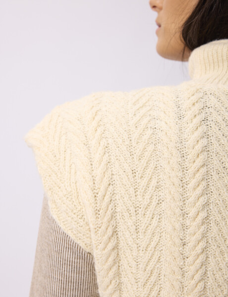 Chaleco hombreras crudo