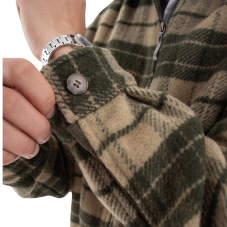 Campera Tartan con cierre Verde
