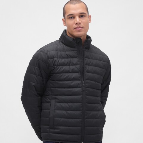 V-FRCH LOGO LTWT PUFFER JKT BLACK 1
