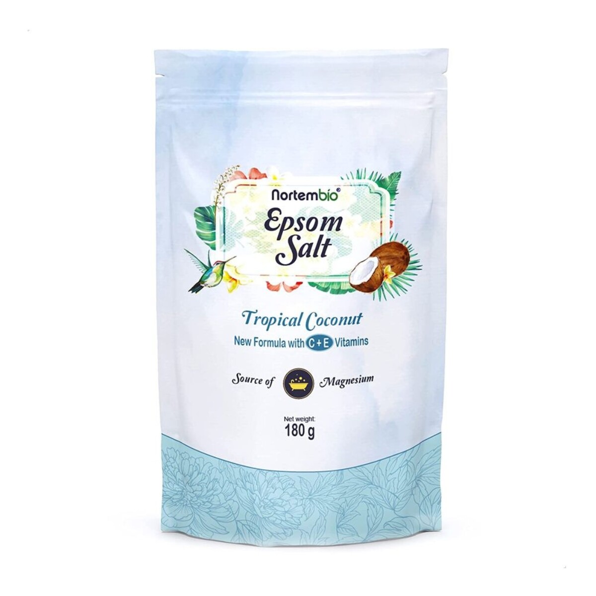 Sal de Baño Nortembio Epsom Salt 180 G Coco Tropical 