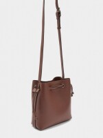 Bolso Bandolera Con Cordón canela