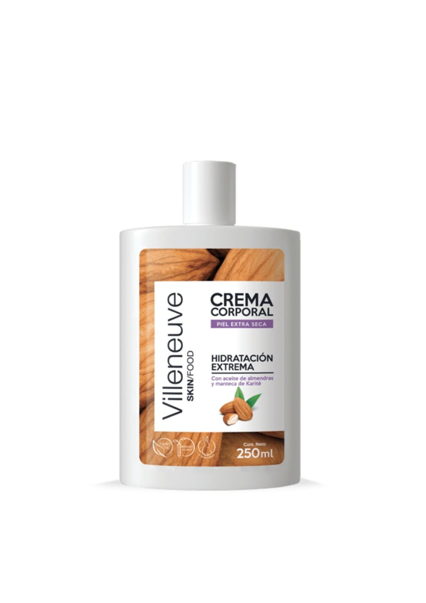 CREMA CORPORAL VILLENEUVE 400 ML ALMENDRAS HIDR & REST PIEL EXTRA SECA 