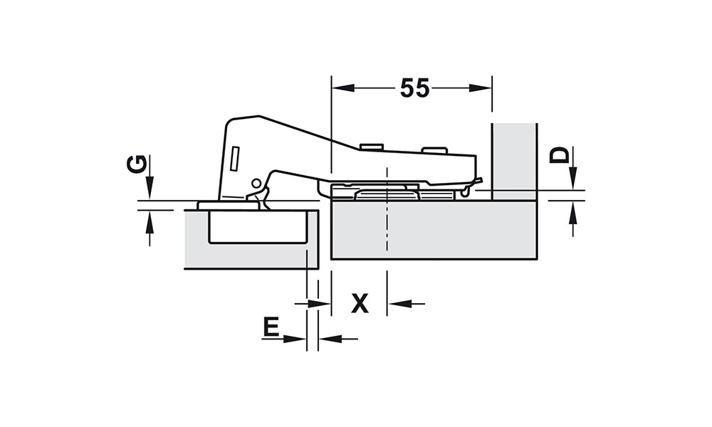 Bisagra Pilastra c/cierre suave 90º 311.69.508 Bisagra Pilastra C/cierre Suave 90º 311.69.508