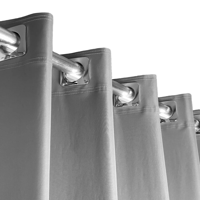 Barrote cromado metal 2,00m 28mm + 2 soportes PLATEADO