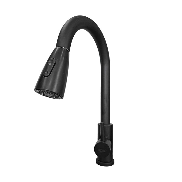 GRIFERÍA MONOCOMANDO WICO COCINA CON ROSETA EXTRAIBLE NEGRO Grifería Monocomando Wico Cocina Con Roseta Extraible Negro