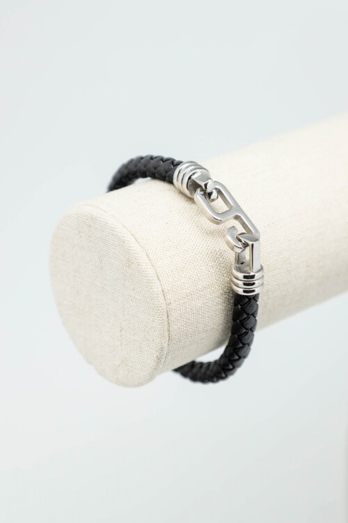 Pulsera cuero Negro