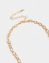 Collares Cortos Esmaltado Collar Corto Cadena Multidijes - Dorado