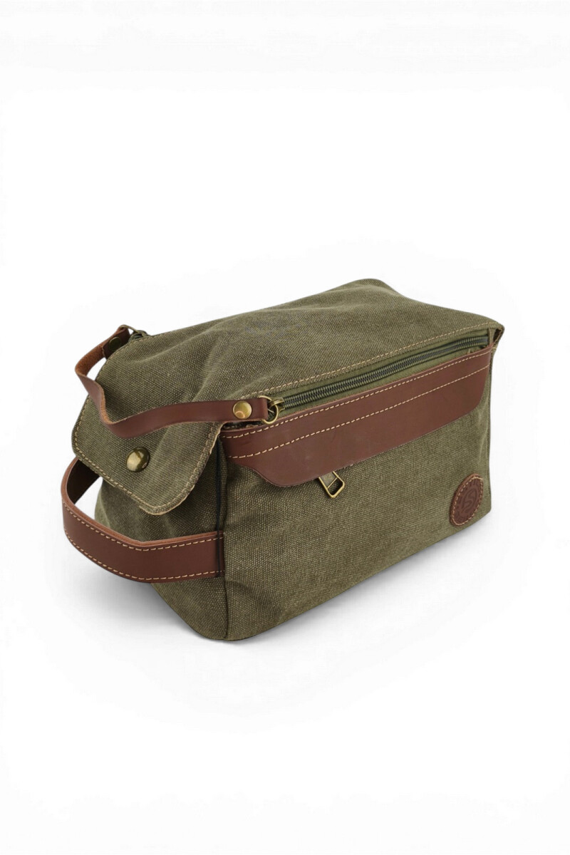 Neceser de Lona Vintage Verde
