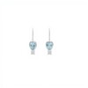 Caravanas Olivia - Plata rodinada 925-Piedra Topacio azul-CA2003 conpiedra