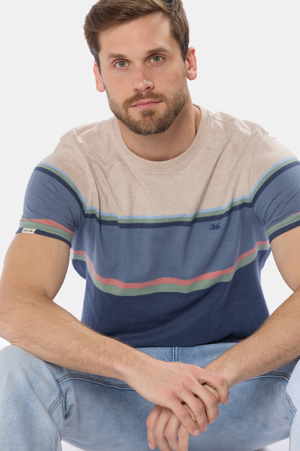 REMERA RAYADA Azul