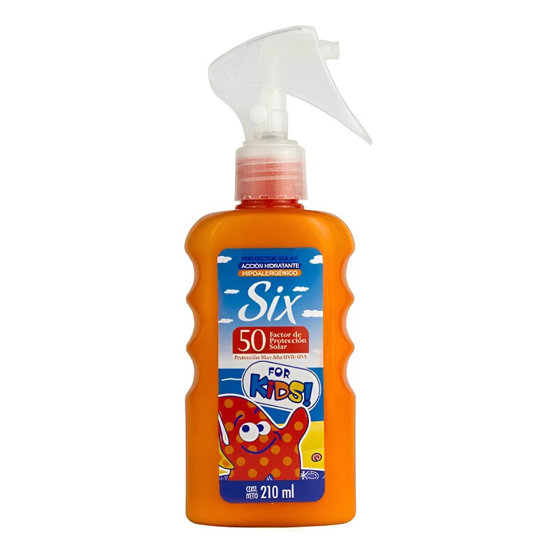 Protector solar en spray para niños Six FPS 50 210ml Protector solar en spray para niños Six FPS 50 210ml