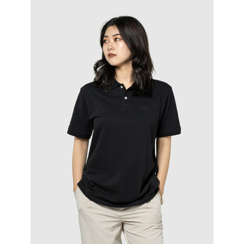 F-LOGO PK POLO BLACK 013