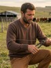 Sweater en V Marrón