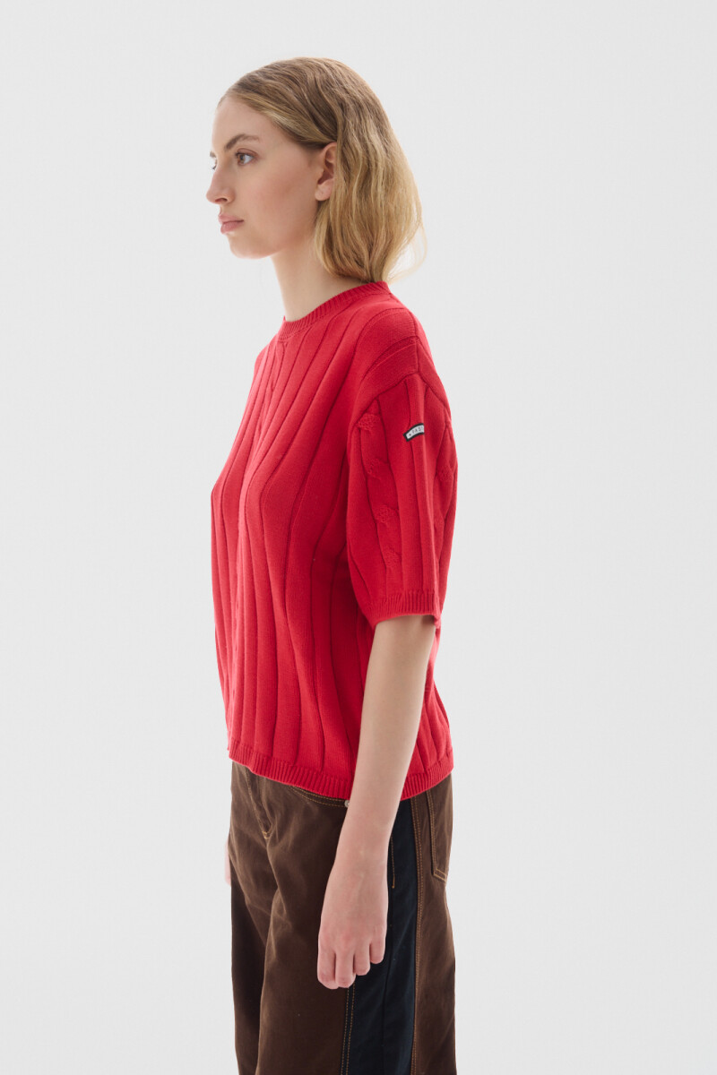Knit T-shirt Jody Rojo