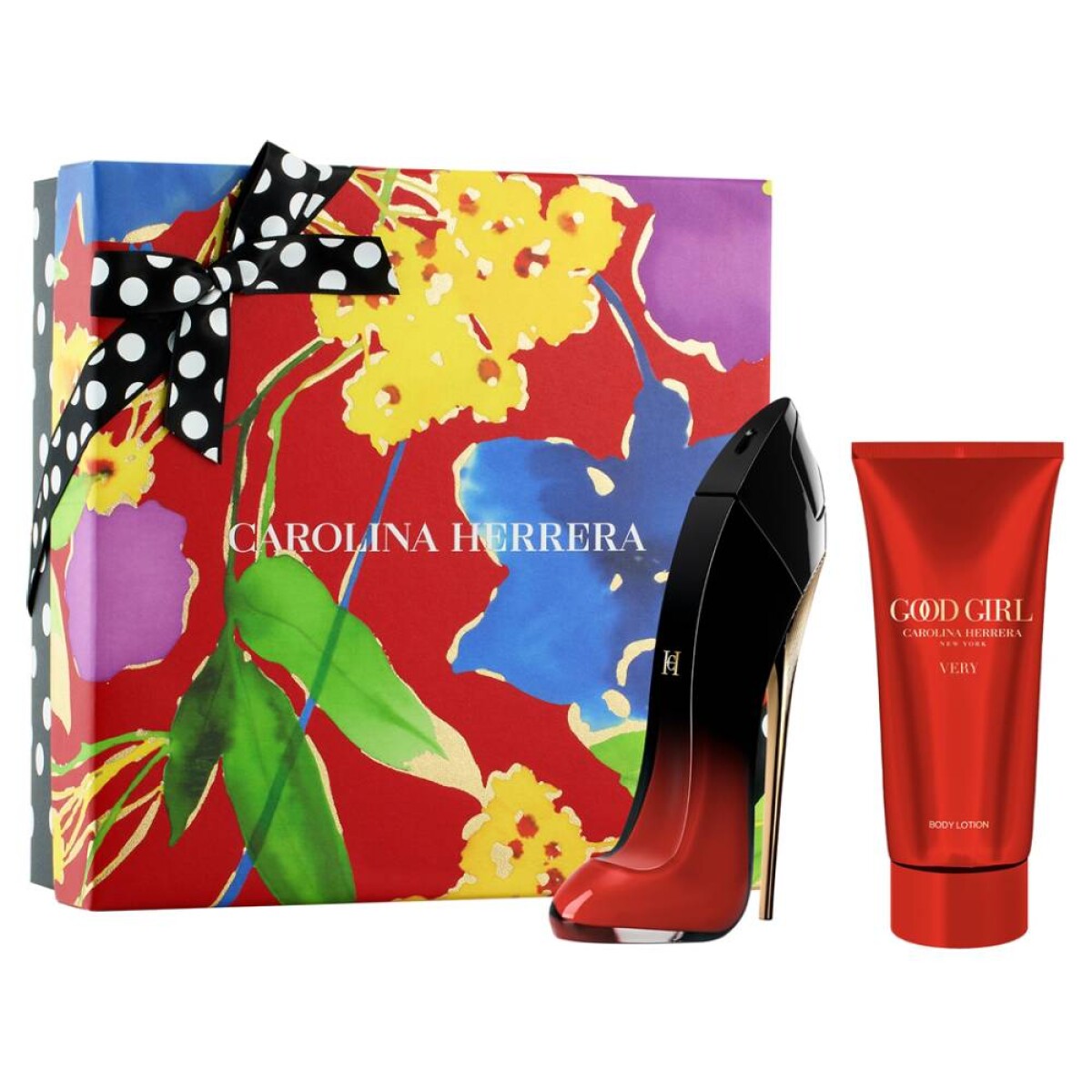 Cofre Carolina Herrera Perfume Very Good Girl Elixir 80ml +Body Lotion 100ml 