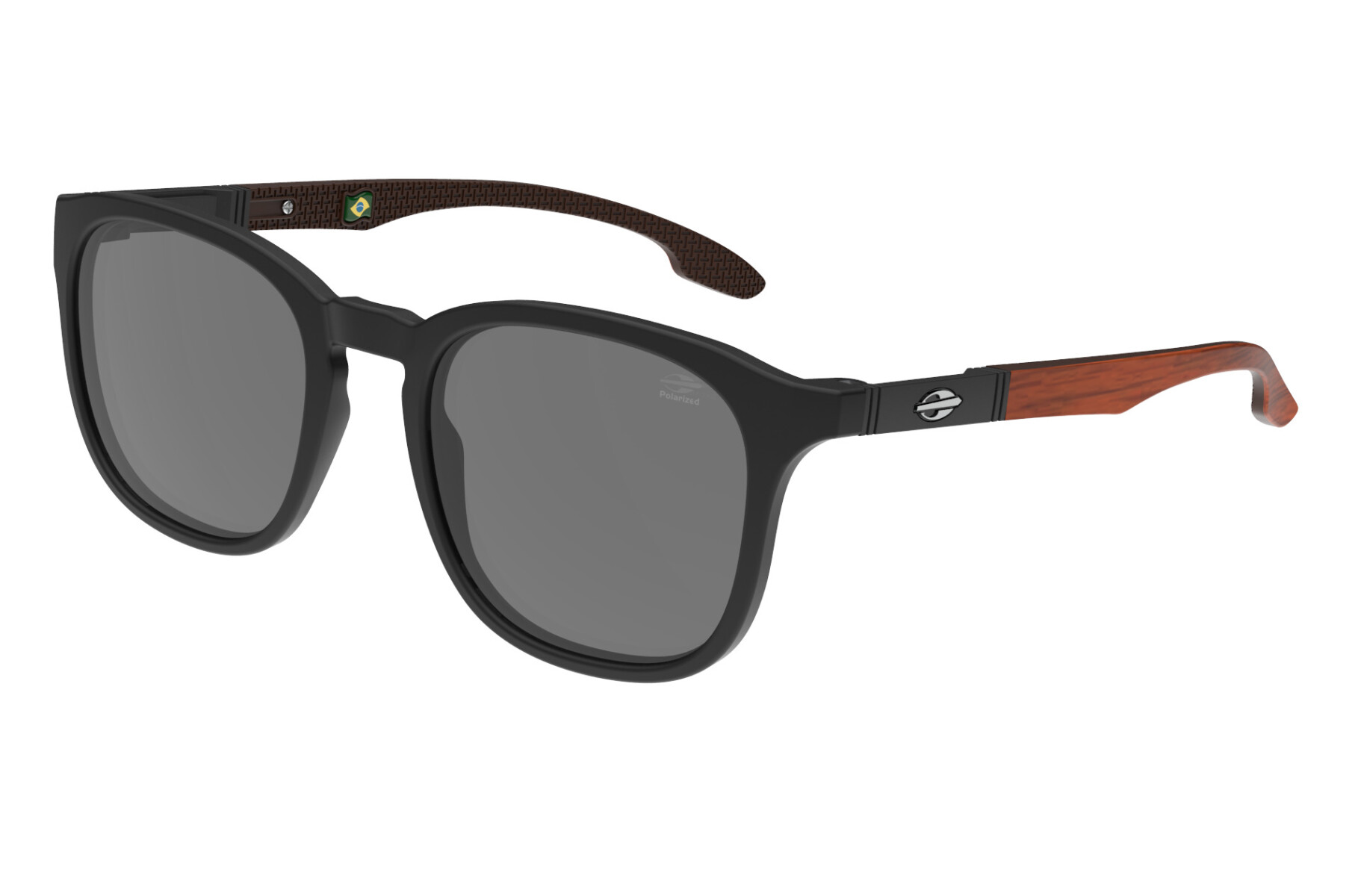 Mormaii 0122 Polarizado - Negro y Patillas Madera 