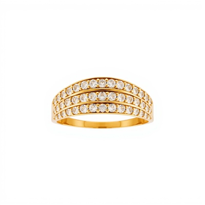 Anillo Tiara-Oro bajo-Piedras zirconias-AN8020 conpiedra