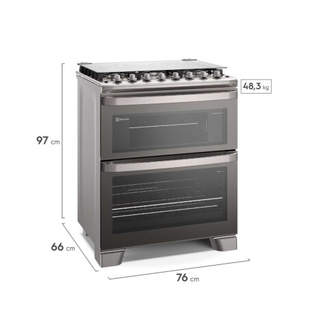 Cocina Combinada Electrolux 5 Hornallas Doble Horno FE5DC Inoxidable