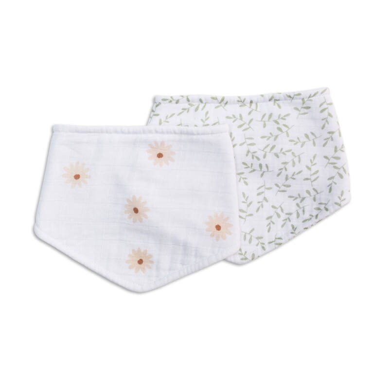 Set x2 babero bandana Daisy & Greenery