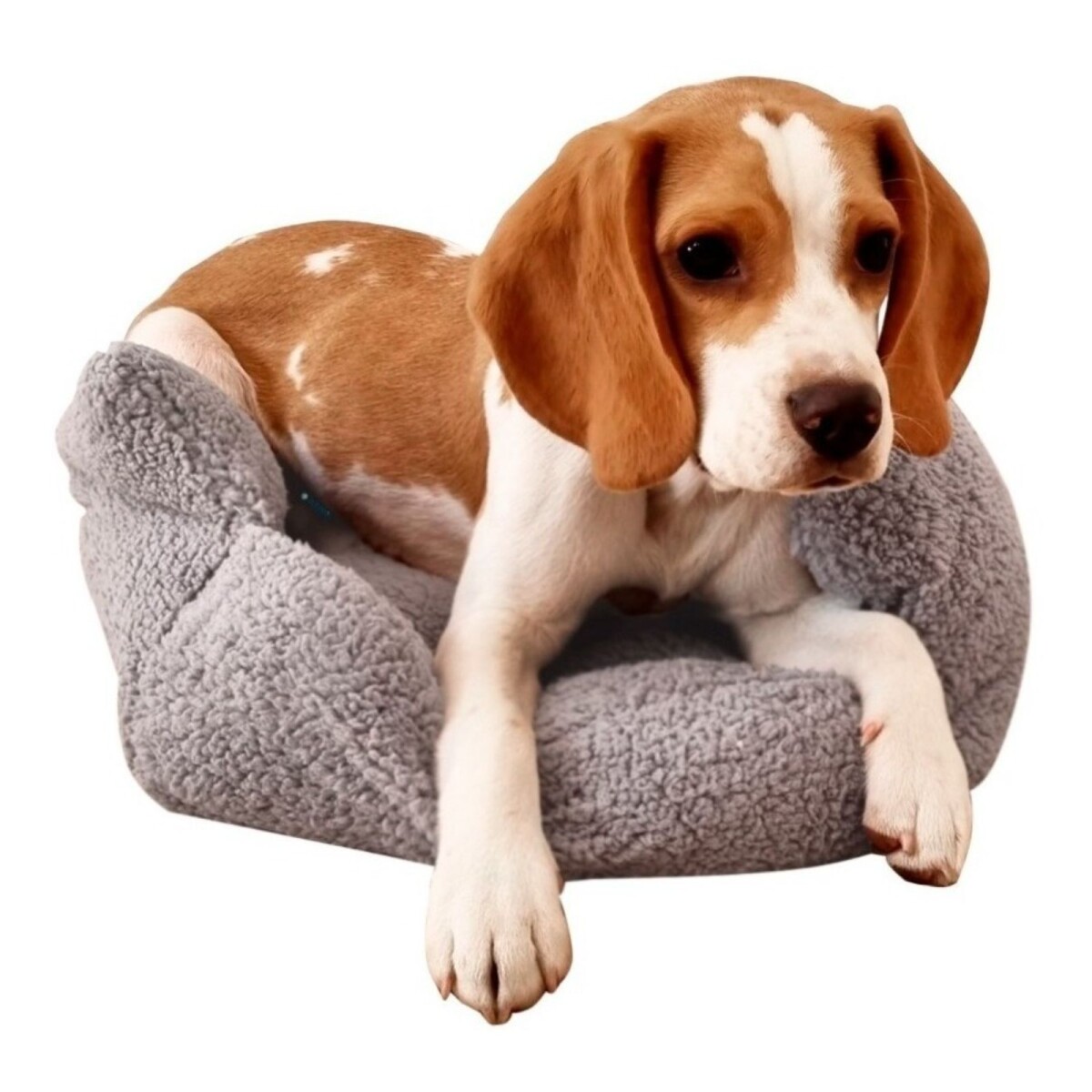 Cama Cucha Colchon Puff Antiestress Mascota Comoda - Color Variante Gris 