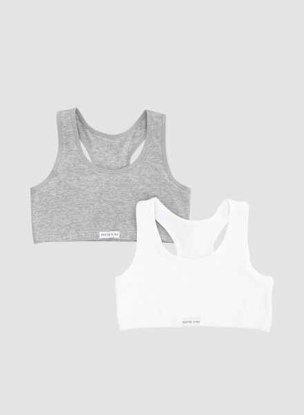 Pack x2 tops algodon Blanco