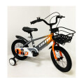 Bicicleta Infantil Rodado 12 Para Niños Con Rueditas Auxiliares Naranja