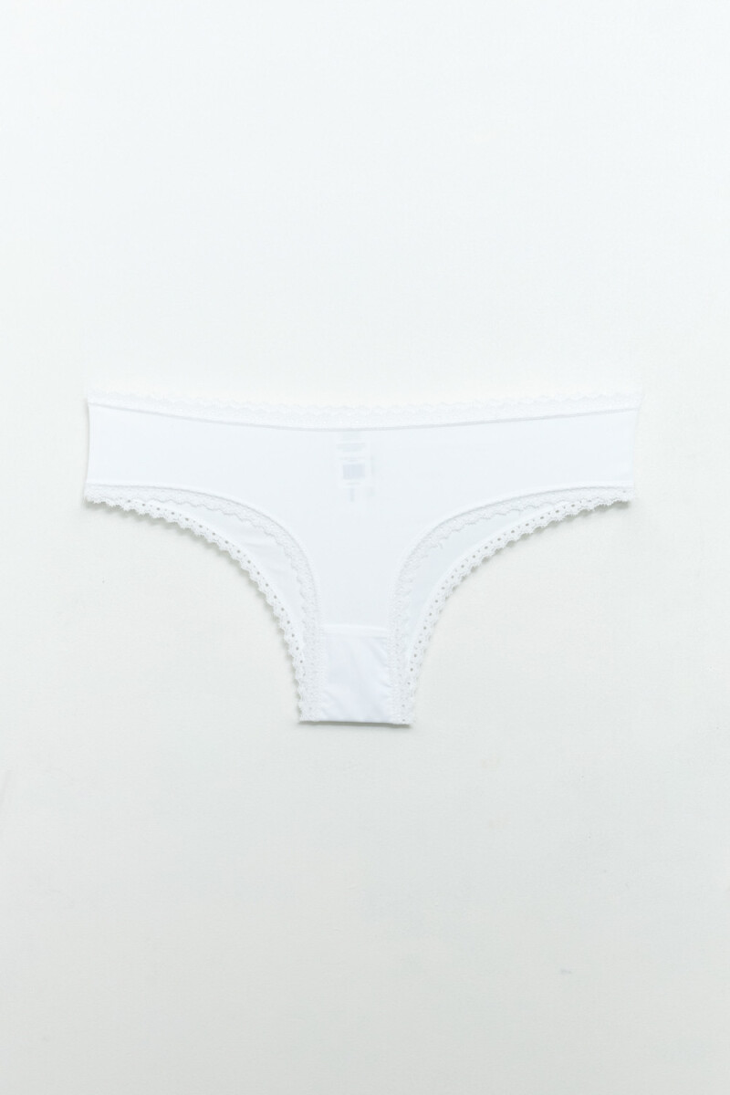 Pack x2 bombacha bikini encaje microfibra Crudo Y Negro