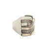 Anillo Cruzado-Plata y Oro-Sin Piedra-AN5655 sinpiedra